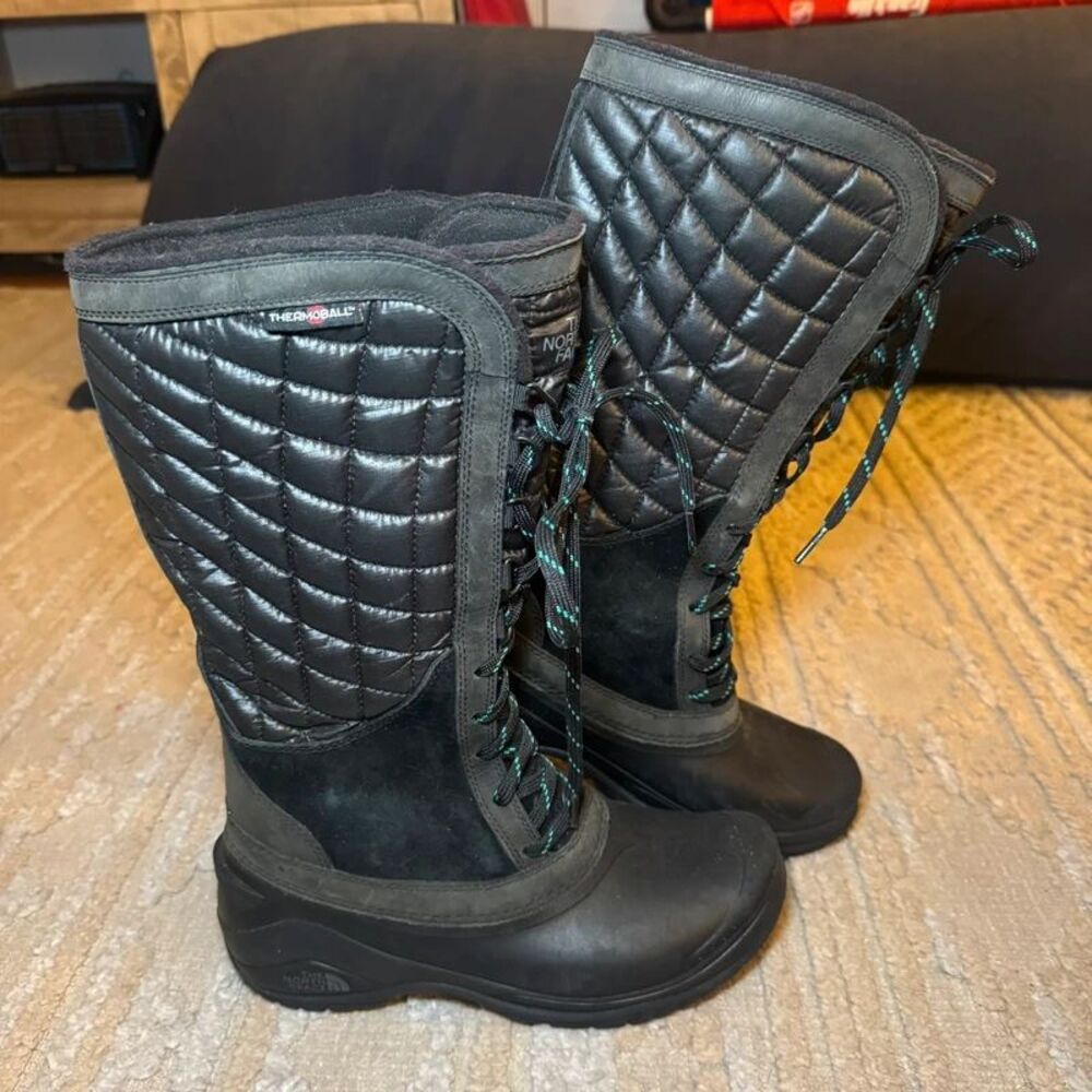 The North Face Thermoball Utility Waterproof Winter Boots Women's 8 Black